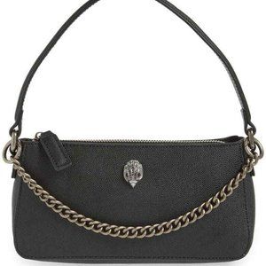 KURT GEIGER Small Black Shoreditch Shoulder Pouchette Bag NWT